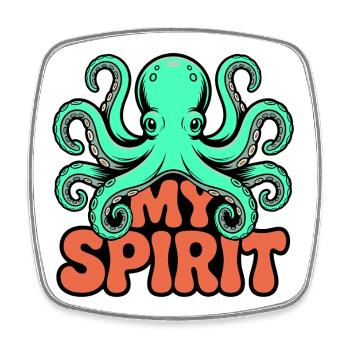 Oktopus Spirit - Magnet carré - blanc - Devant