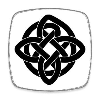 T-shirt Symbole Celtique - Celtic Knot Infinity - Magnet carré - blanc - Devant