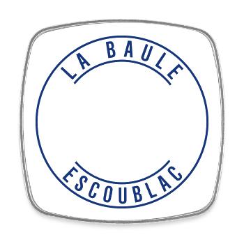 La Baule Escoublac 44500 - Magnet carré - blanc - Devant