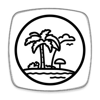 holiday - Square fridge magnet - white - Front