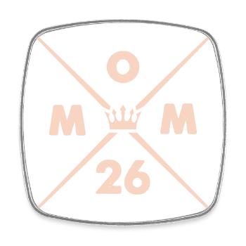 Mom 26 - Viereckiger Kühlschrankmagnet - Weiß - Vorne