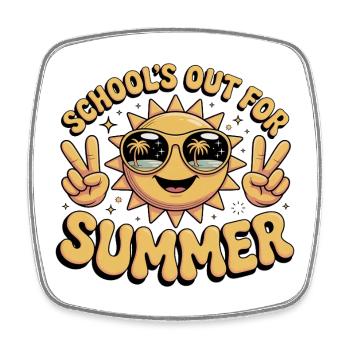 Summer - Square fridge magnet - white - Front