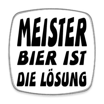 Meister - Viereckiger Kühlschrankmagnet - Weiß - Vorne