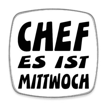 Chef - Viereckiger Kühlschrankmagnet - Weiß - Vorne