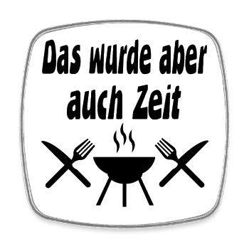 Grillen - Viereckiger Kühlschrankmagnet - Weiß - Vorne