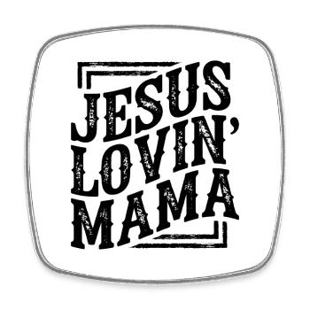 Mère aimante Jésus Maman amoureuse Jésus Fête des Mères - Magnet carré - blanc - Devant