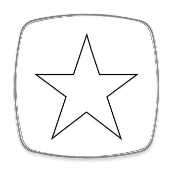star - Square fridge magnet - white - Front
