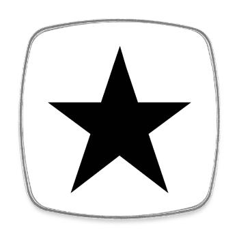 star - Square fridge magnet - white - Front