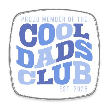 Cool Dads Club - Dad Father's Day Gift - Square fridge magnet - white - Front