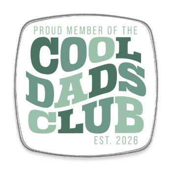 Cool Dads Club - Papa Vatertag Geschenk - Viereckiger Kühlschrankmagnet - Weiß - Vorne