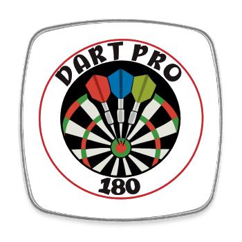 Dart Pro, lancer de précision à 180 points - Magnet carré - blanc - Devant