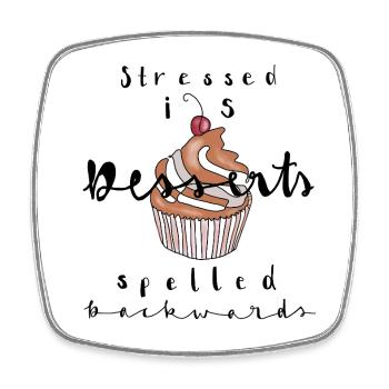 Cupcake  - Viereckiger Kühlschrankmagnet - Weiß - Vorne