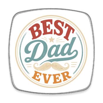 World's Best Dad Original Gift Humor - Square fridge magnet - white - Front