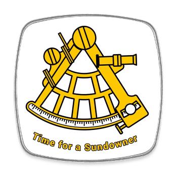 Sextant - Navigation Captain Sailing Sea Offshore - Square fridge magnet - white - Front