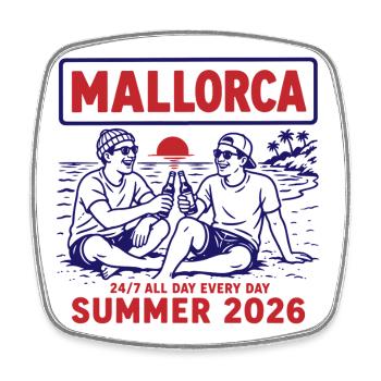 Majorque été 2026 - Magnet carré - blanc - Devant