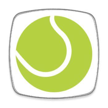 Tennis ball - Square fridge magnet - white - Front