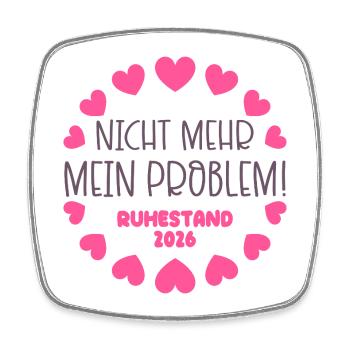 Ruhestand Rente 2026 - Viereckiger Kühlschrankmagnet - Weiß - Vorne