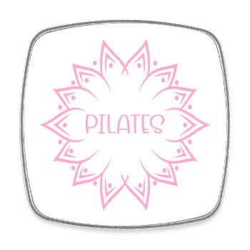Fleur de Pilates - Magnet carré - blanc - Devant