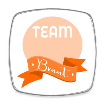 Team Bride - Square fridge magnet - white - Front