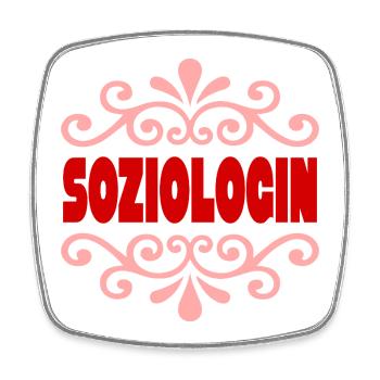 SOZIOLOGIE SOZIOLOGIN - Viereckiger Kühlschrankmagnet - Weiß - Vorne