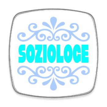 Sociologue des sciences sociales - Magnet carré - blanc - Devant