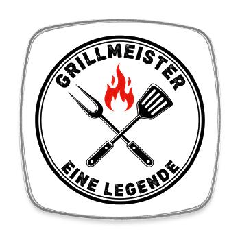 Vatertag Geschenk Papa Männertag Grill Grillen - Viereckiger Kühlschrankmagnet - Weiß - Vorne