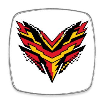 V-Pixel Storm Contrast Logo - Square fridge magnet - white - Front