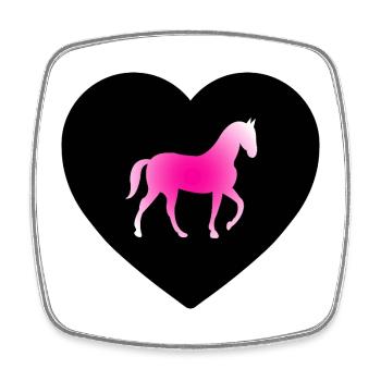 horses - Square fridge magnet - white - Front