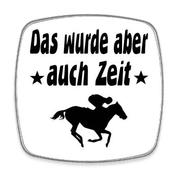 Reiten - Viereckiger Kühlschrankmagnet - Weiß - Vorne