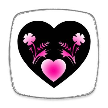 Flowers - Square fridge magnet - white - Front