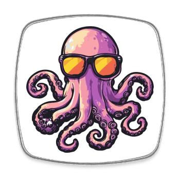 Vacances de bandes dessinées Octopus - Magnet carré - blanc - Devant