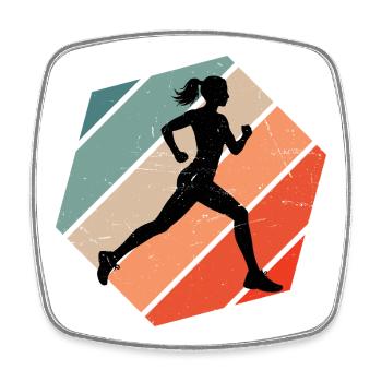 Geschenkidee für eine Running mit Running - Viereckiger Kühlschrankmagnet - Weiß - Vorne