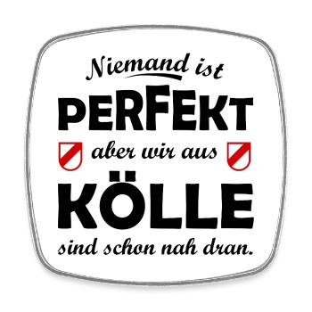 Köln - Doppeltes Wappenschild-Motiv - Viereckiger Kühlschrankmagnet - Weiß - Vorne