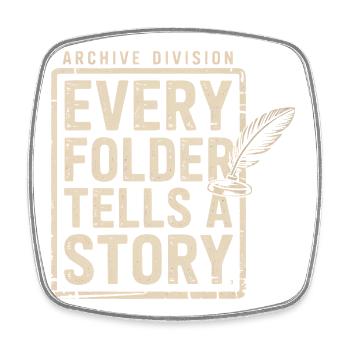 Every Folder Tells a Story - Square fridge magnet - white - Front
