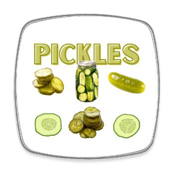 Amateur de cornichons concombre drôle - Magnet carré - blanc - Devant