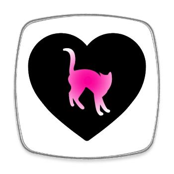 feline - Square fridge magnet - white - Front