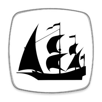 Voile - Magnet carré - blanc - Devant