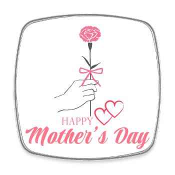 Sweet Love for Mom - Mother's Day Graphic - Square fridge magnet - white - Front