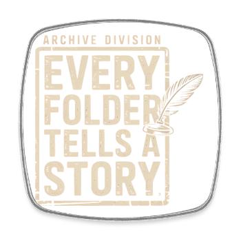 Every Folder Tells a Story - Square fridge magnet - white - Front