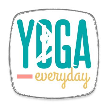 Yoga - Magnet carré - blanc - Devant