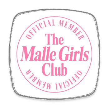 Membre officiel du Malle 2026 The Malle Girls Club - Magnet carré - blanc - Devant