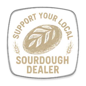 Baking Baker Baker Sourdough Bread Gift Idea - Square fridge magnet - white - Front