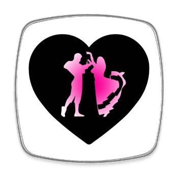 Dance - Square fridge magnet - white - Front