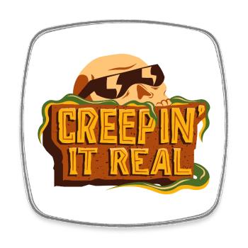 Creepin' It Real - Square fridge magnet - white - Front