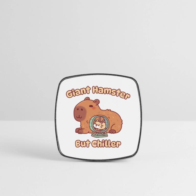 Mignon hamster géant capybara mais plus apaisant Magnet carré