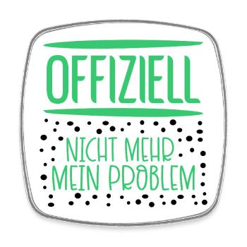Verantwortung Probleme - Viereckiger Kühlschrankmagnet - Weiß - Vorne