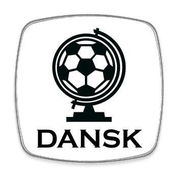 Denmark Dansk Fussball - Viereckiger Kühlschrankmagnet - Weiß - Vorne