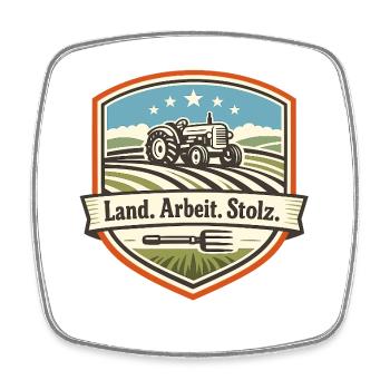 Landwirtschaft Stolz auf dem Feld - Viereckiger Kühlschrankmagnet - Weiß - Vorne
