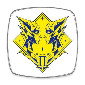 Gemini – Duality & Balance - Square fridge magnet - white - Front