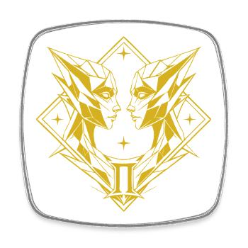 Gemini – Duality & Balance - Square fridge magnet - white - Front